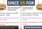use of since and for