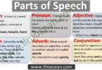 All parts of speech